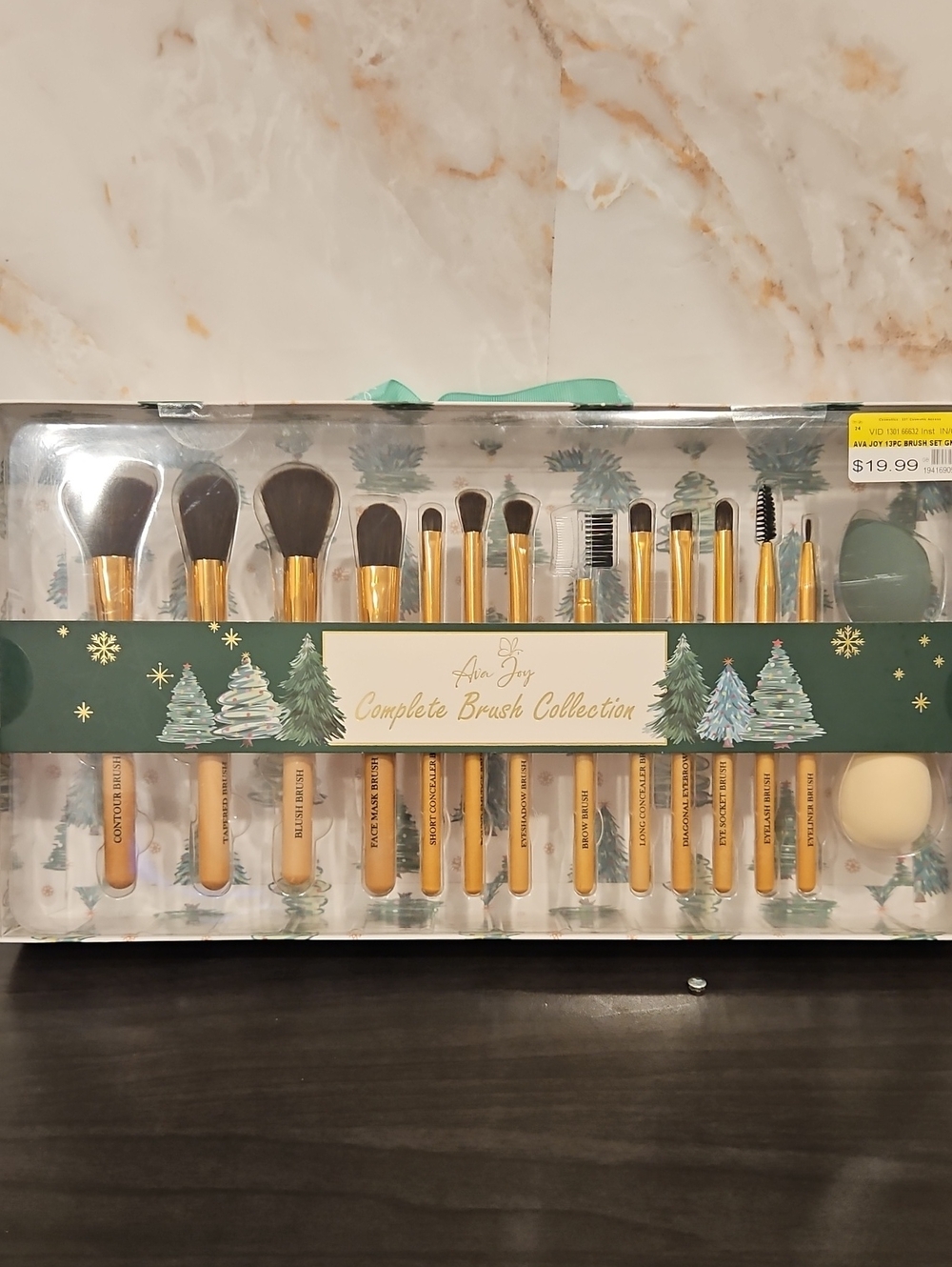 Complete Brush Collection — Wooden Handles With Gold Accents